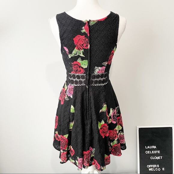 Free People black rose for and flare mini dress Vampire Diaries TV size 4 - Picture 5 of 12